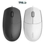 موس با سیم رپو مدل N100 رنگ مشکی و سفید | فروشگاه اینترنتی تی 98 | t98