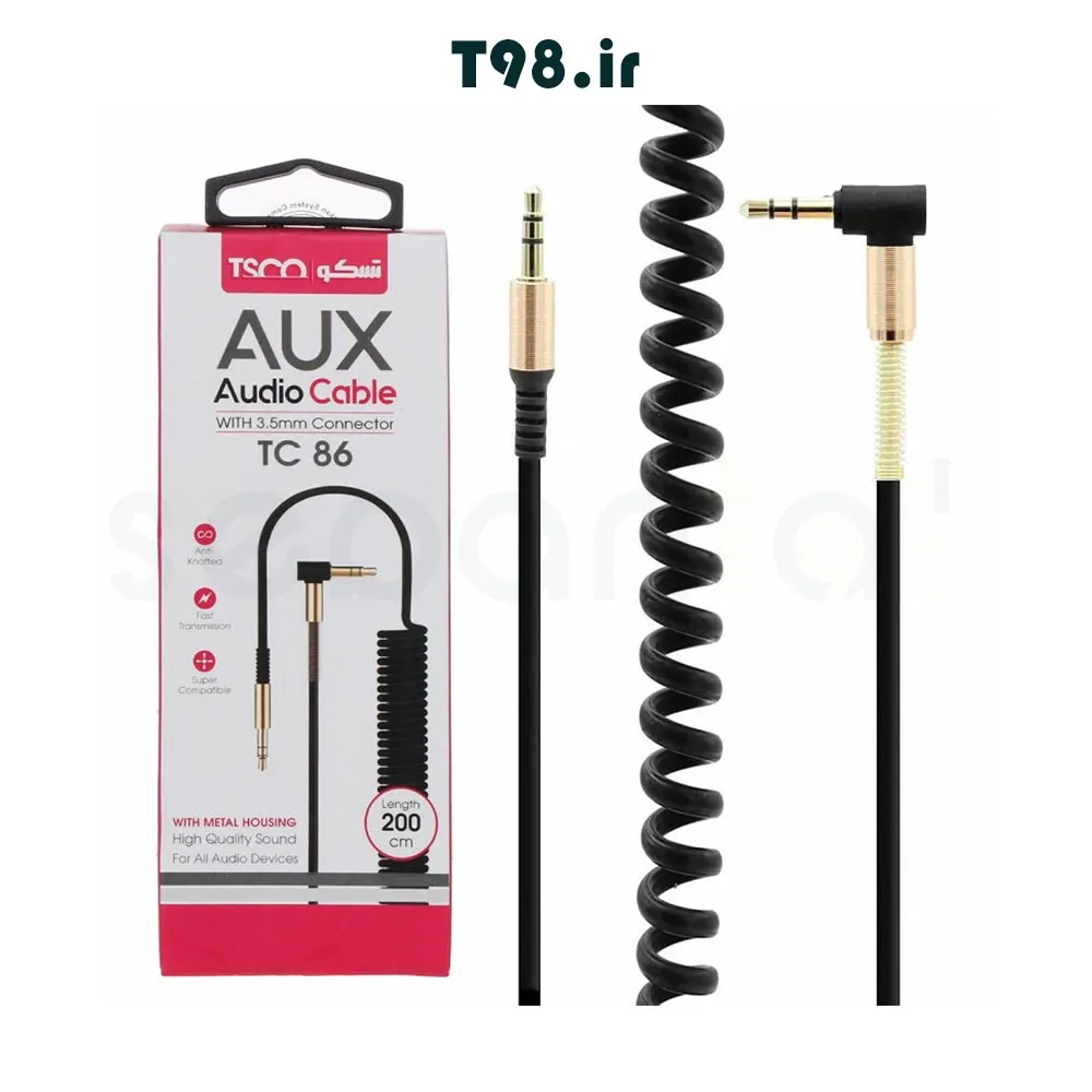 خرید کابل AUX (انتقال صدا) 3.5 میلی متری تسکو مدل TC 86 در فروشگاه اینترنتی لپ تاپ سپنتا